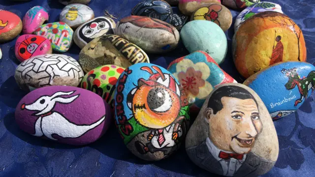 Rocks painted