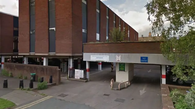 The underground car park in Crewe