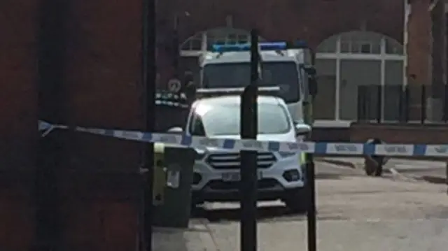 Police cordon in Retford