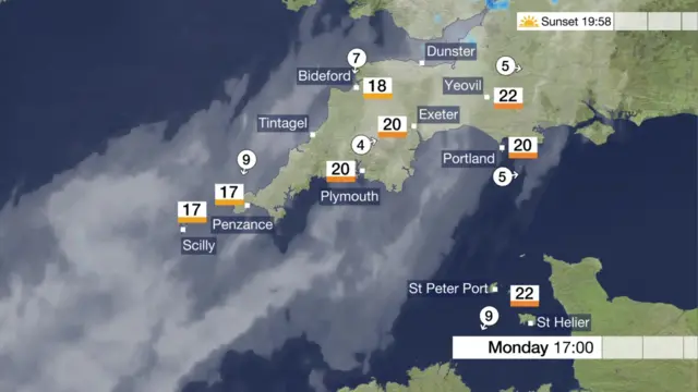 BBC Weather map