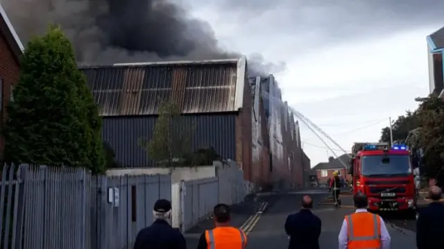 Fire crews tackling blaze