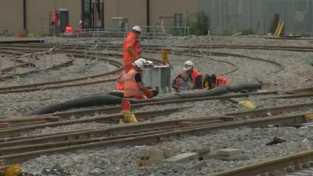 Work on Derby railway line