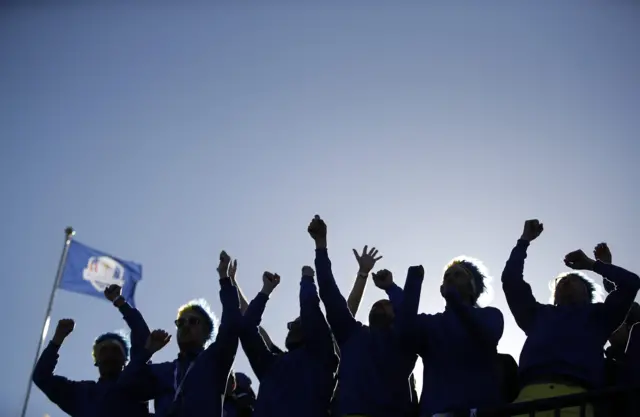 Ryder Cup fans at Le Golf National