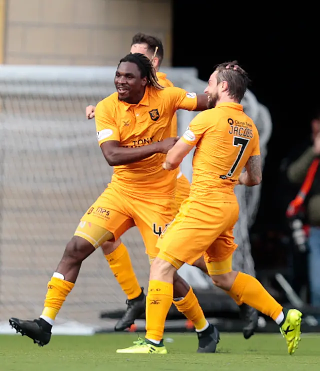 Livingston goalscorer Dolly Menga