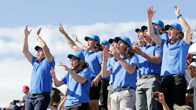 Fans dressed as Tommy Fleetwood