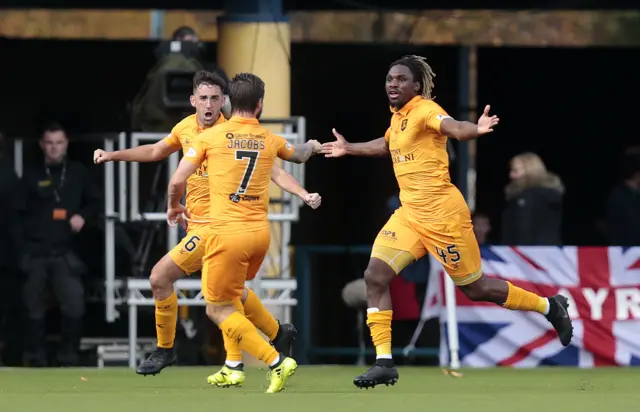 Livingston goalscorer Dolly Menga