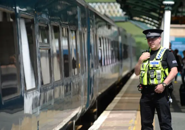 Officer at railway station