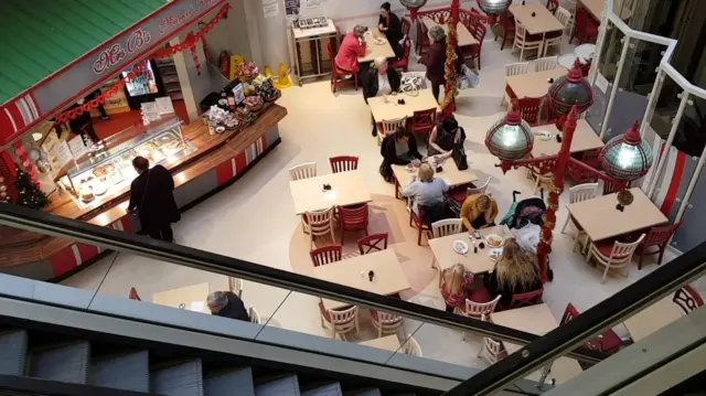 Cafe inside Hanley indoor market