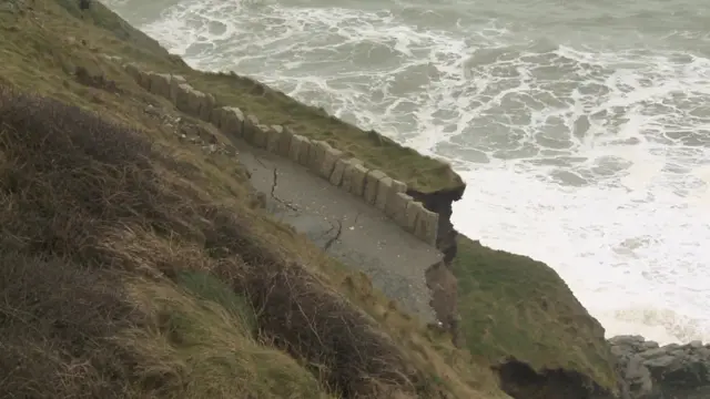 Coastal path erosion