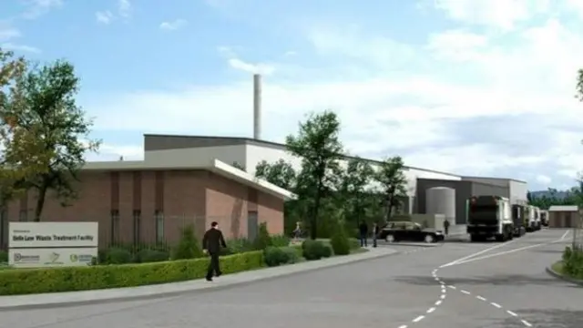 Sinfin plant, artists impression