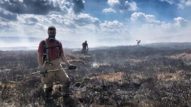 Firefighters on the Roaches