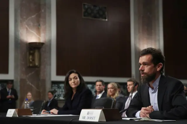 Jack Dorsey and Sheryl Sandberg