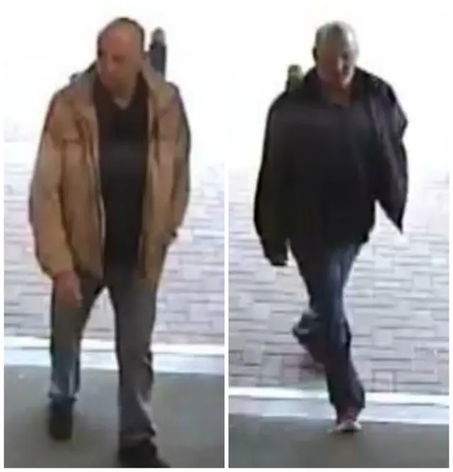 CCTV pictures of two men