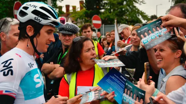 Geraint Thomas and fans