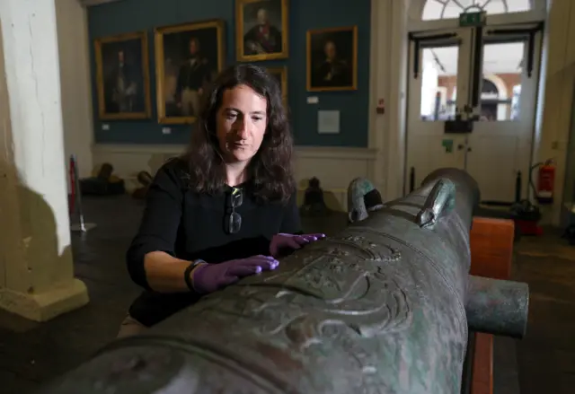 Diana Davis, senior conservator at the National Museum of the Royal Navy in Portsmouth Historic Dockyard