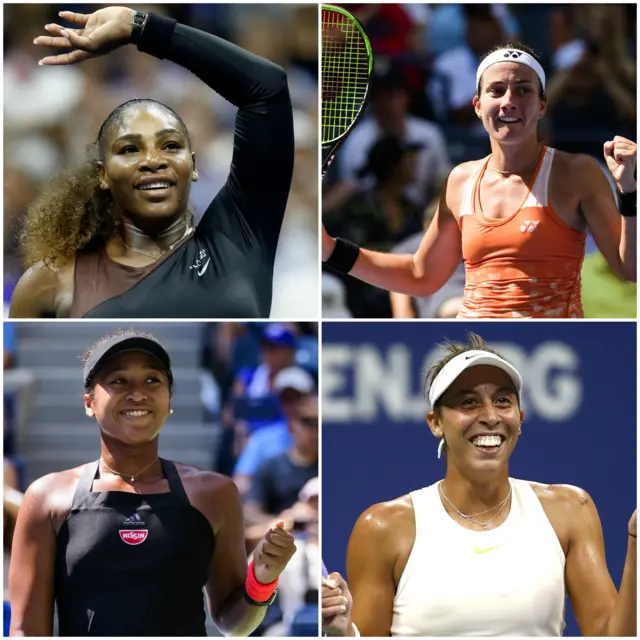 Serena Williams, Anastasija Sevastova, Naomi Osaka, Madison Keys