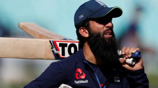 England"s Moeen Ali during nets