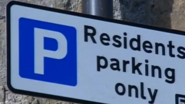 Residents Parking sign