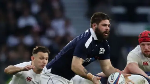 Cornell Du Preez in action for Scotland