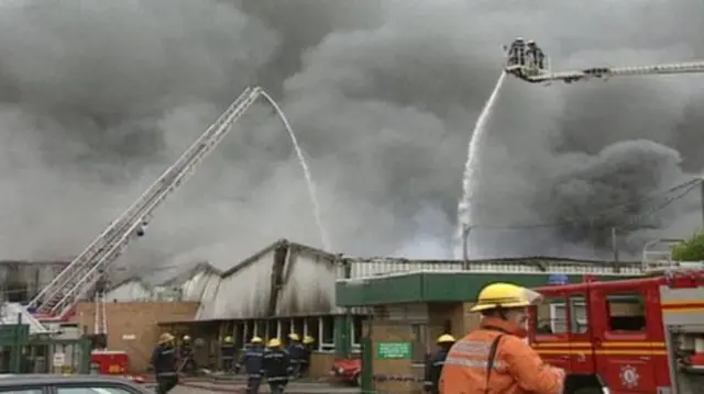 The fire at the Sun Valley factory