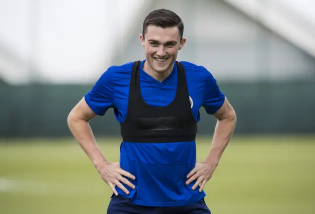 Hearts' John Souttar in training with Scotland