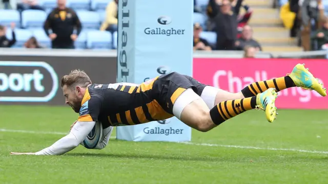 Elliot Daly scores for Wasps