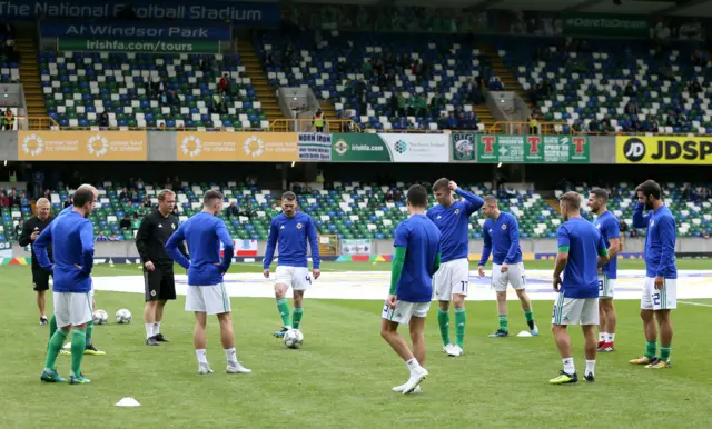 Northern Ireland warm up