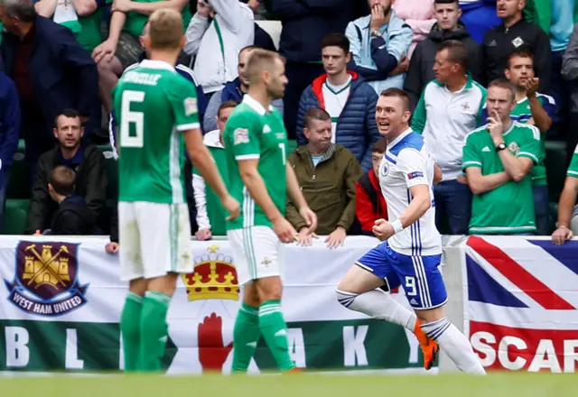 Bosnia"s Haris Duljevic celebrates