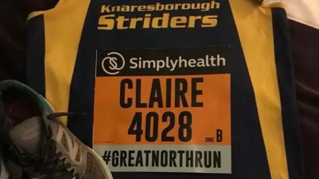 Claire Baxter's Great North Run vest