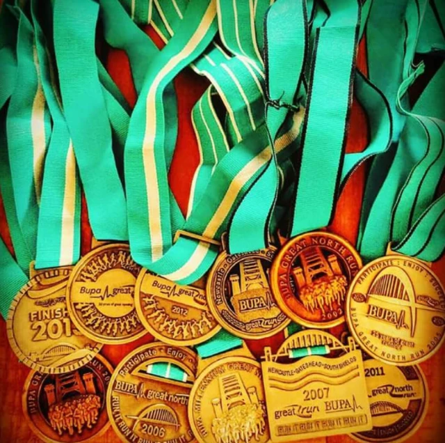 Great North Run medals