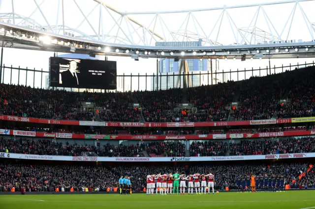 Minute's silence at the Emirates