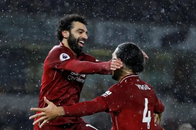 Mohamed Salah and Virgil van Dijk
