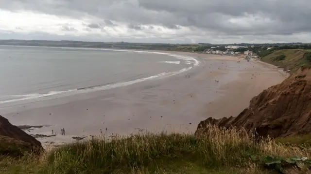 A view of Filey beach