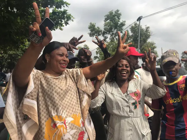 People celebrating in Kinshala