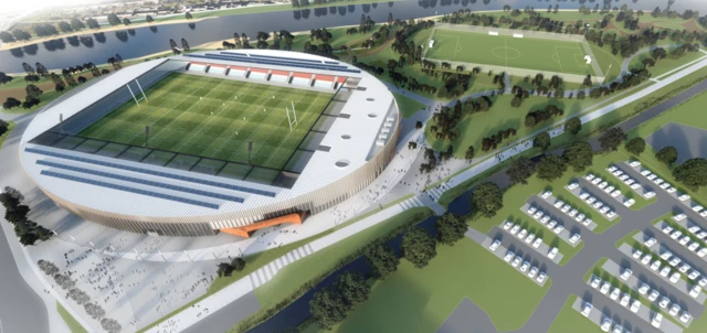 Workington shared stadium artist's impression