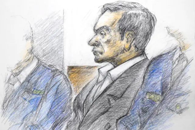 Carlos Ghosn court sketch