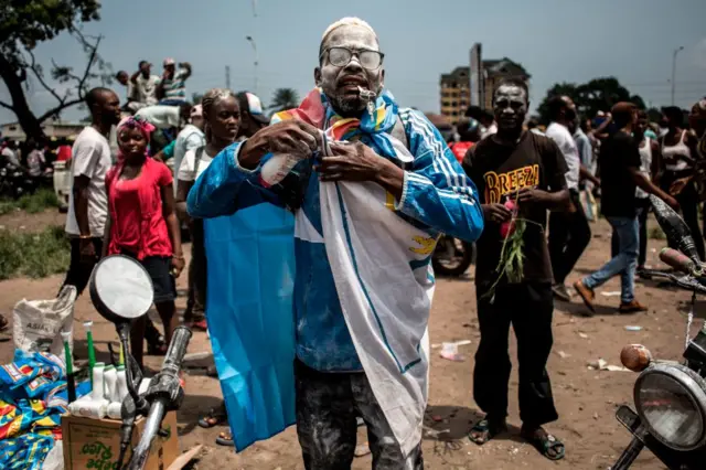 Supporters of Felix Tshisekedi, who was named provisional winner of Democratic Republic of Congo's presidential election