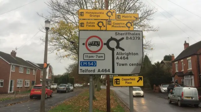 Housing sign in Shifnal