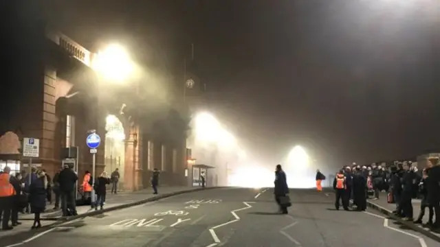 Nottingham railway station fire