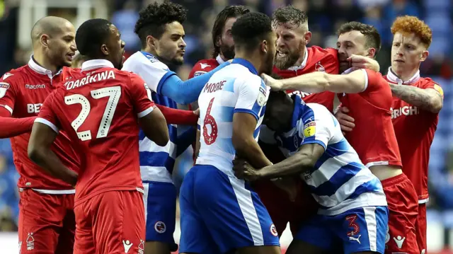 Reading v Forest fight