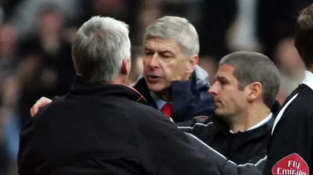 Alan Pardew and Arsene Wenger