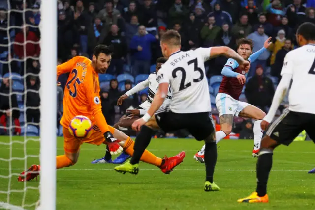 Jeff Hendrick's shot is turned into the net by Joe Bryan