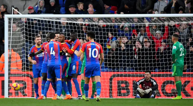 Crystal Palace celebrate scoring