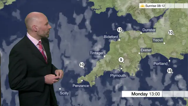 Monday weather map