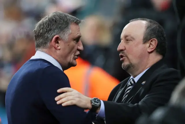 Tony Mowbray and Rafael Benitez