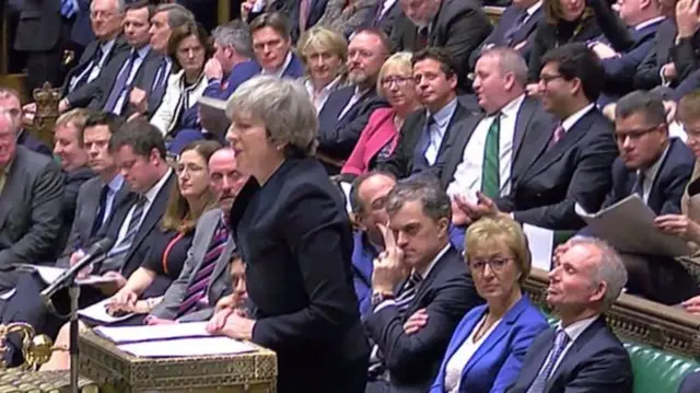 Theresa May in the House of Commons