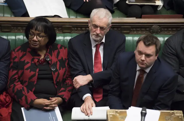 Jeremy Corbyn, Nick Thomas-Symonds and Diane Abbott