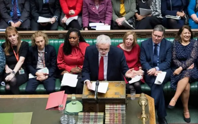 Jeremy Corbyn in the commons