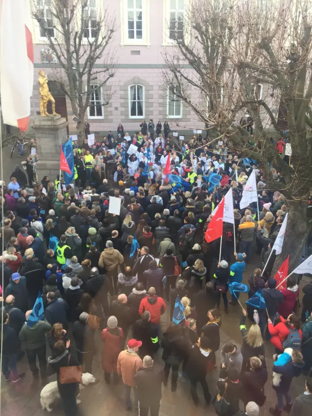 People gathered on Royal Square