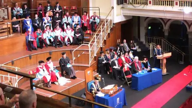 A graduation ceremony in Hull